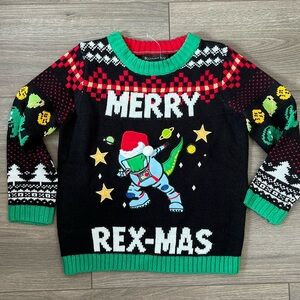 Christmas ugly sweater (kids Rex-mas)